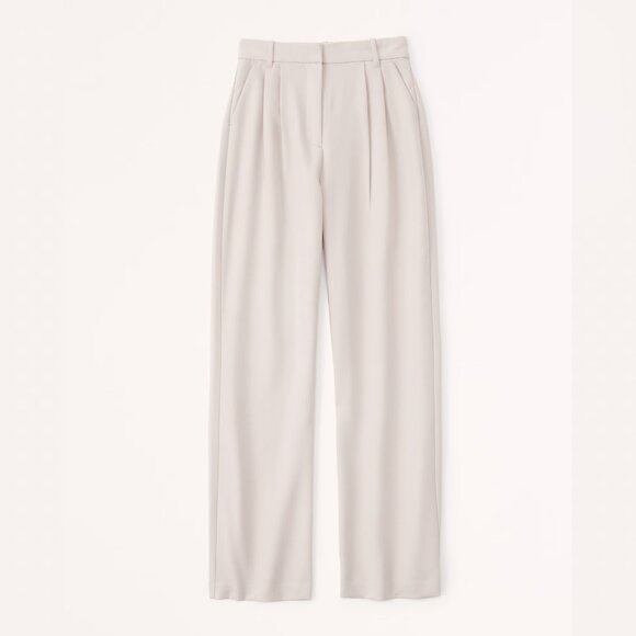 Curve Love A&F Sloane Tailored Wide Leg Pant (Light Taupe) - Picture 4 of 4